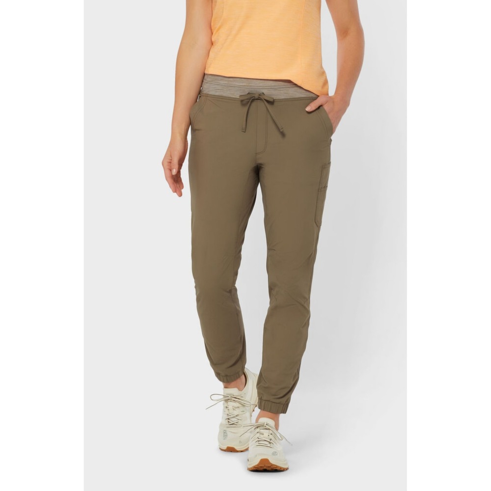 Duluth Trading Co Womens Armachillo Joggers River Rock Green Size 2 NWT